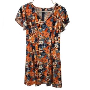 MODCLOTH FLORAL FIT AND FLARE MINI DRESS. SIZE 6.